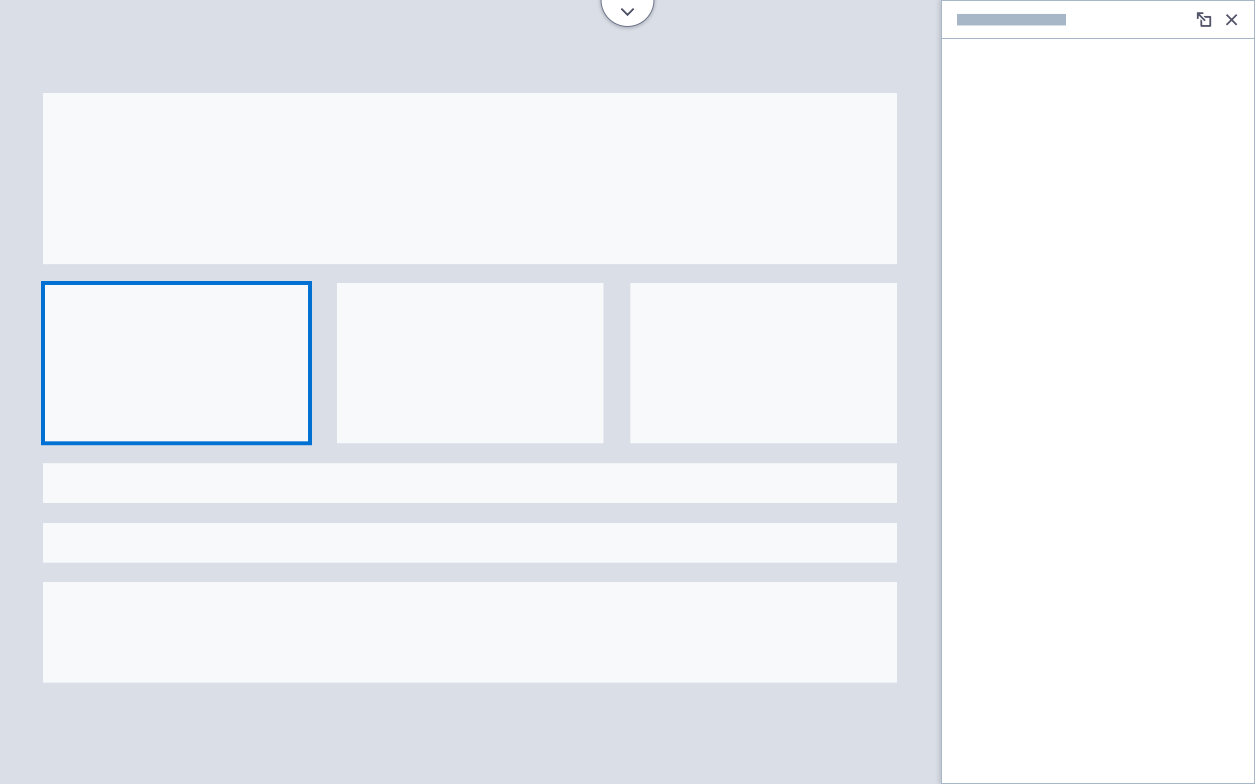 A wireframe showing the option to undock a docked panel.